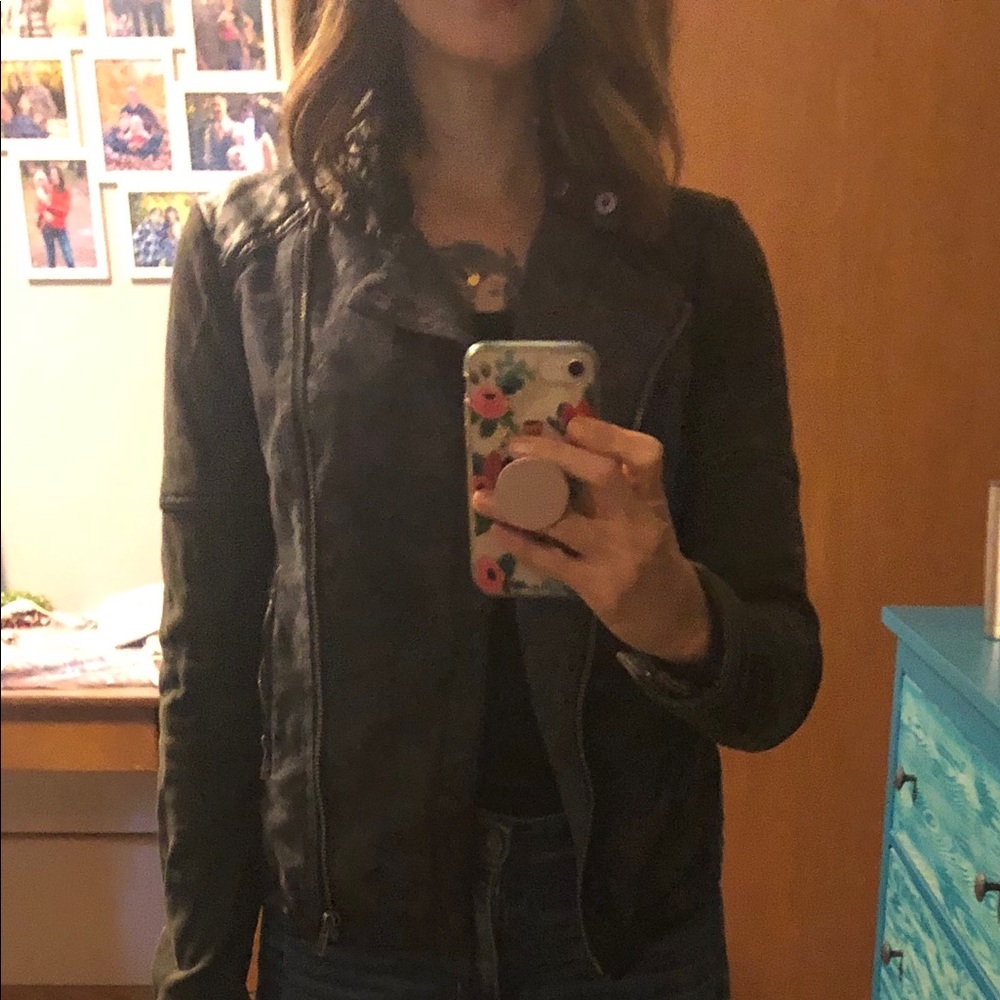 Free People Jacquard Moto Jacket